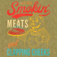 Old Row Smokin Meats And Clapping Cheeks Funny Garment-Dyed Women's Muscle Tee