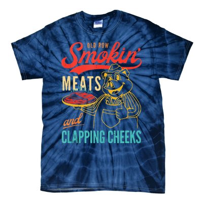 Old Row Smokin Meats And Clapping Cheeks Funny Tie-Dye T-Shirt