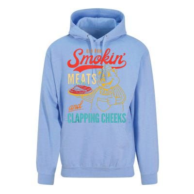 Old Row Smokin Meats And Clapping Cheeks Funny Unisex Surf Hoodie