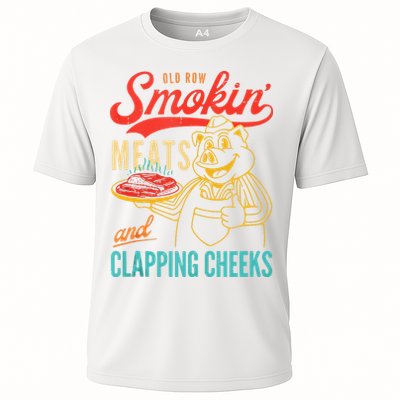 Old Row Smokin Meats And Clapping Cheeks Funny Performance Shirt