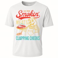 Old Row Smokin Meats And Clapping Cheeks Funny Performance Shirt