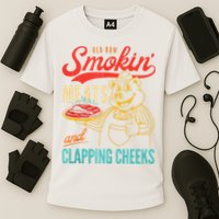 Old Row Smokin Meats And Clapping Cheeks Funny Performance Shirt