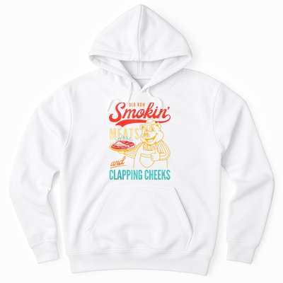 Old Row Smokin Meats And Clapping Cheeks Funny Hoodie
