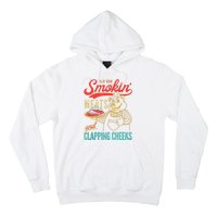 Old Row Smokin Meats And Clapping Cheeks Funny Hoodie