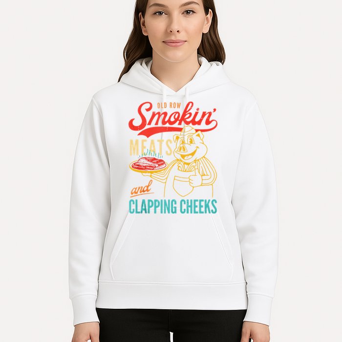 Old Row Smokin Meats And Clapping Cheeks Funny Hoodie