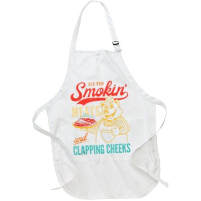 Old Row Smokin Meats And Clapping Cheeks Funny Apron
