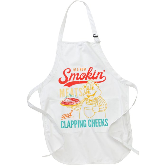 Old Row Smokin Meats And Clapping Cheeks Funny Apron