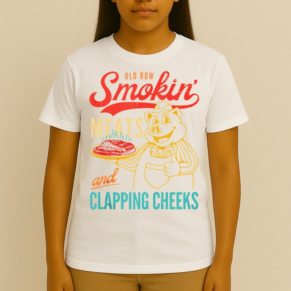 Old Row Smokin Meats And Clapping Cheeks Funny T-Shirt