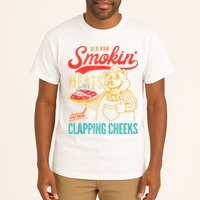 Old Row Smokin Meats And Clapping Cheeks Funny Tall T-Shirt