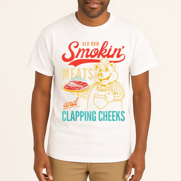 Old Row Smokin Meats And Clapping Cheeks Funny Tall T-Shirt