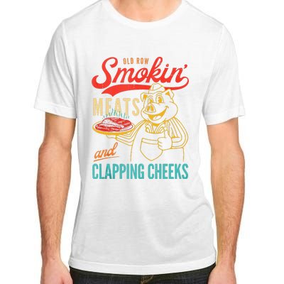 Old Row Smokin Meats And Clapping Cheeks Funny Adult ChromaSoft Performance T-Shirt