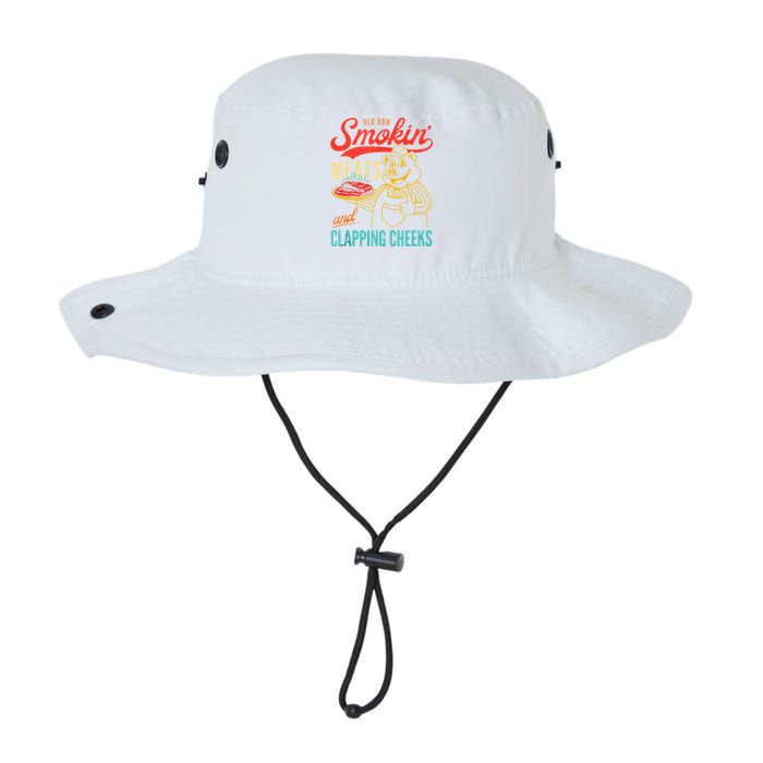 Old Row Smokin Meats And Clapping Cheeks Funny Bucket Hat
