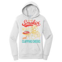Old Row Smokin Meats And Clapping Cheeks Funny Women's Pullover Hoodie