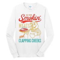 Old Row Smokin Meats And Clapping Cheeks Funny Tall Long Sleeve T-Shirt