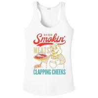 Old Row Smokin Meats And Clapping Cheeks Funny Ladies PosiCharge Competitor Racerback Tank