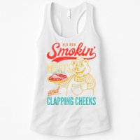 Old Row Smokin Meats And Clapping Cheeks Funny Womens Tank Top