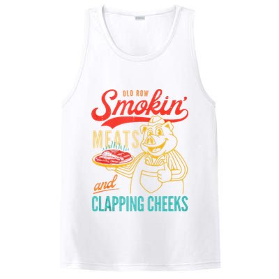 Old Row Smokin Meats And Clapping Cheeks Funny PosiCharge Competitor Tank