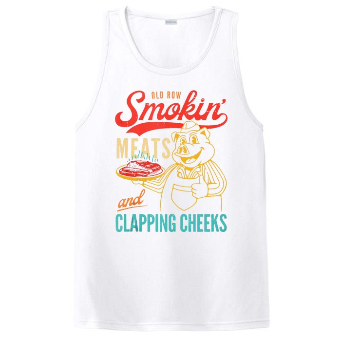 Old Row Smokin Meats And Clapping Cheeks Funny PosiCharge Competitor Tank