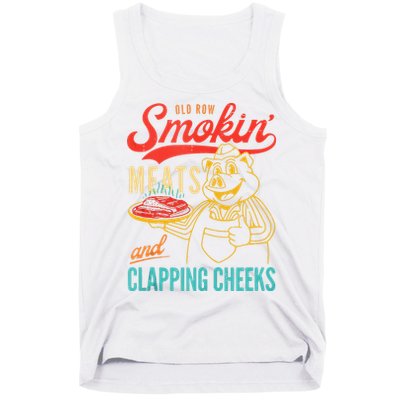 Old Row Smokin Meats And Clapping Cheeks Funny Tank Top