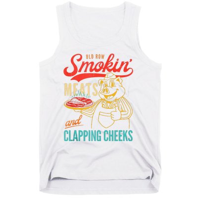 Old Row Smokin Meats And Clapping Cheeks Funny Tank Top