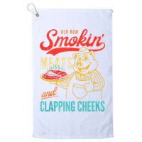Old Row Smokin Meats And Clapping Cheeks Funny Golf Towel