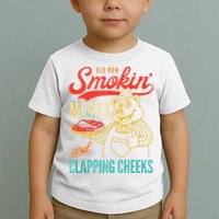Old Row Smokin Meats And Clapping Cheeks Funny Toddler T-Shirt