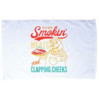 Old Row Smokin Meats And Clapping Cheeks Funny Microfiber Hand Towel