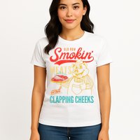 Old Row Smokin Meats And Clapping Cheeks Funny Womens T-Shirt