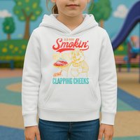 Old Row Smokin Meats And Clapping Cheeks Funny Kids Hoodie