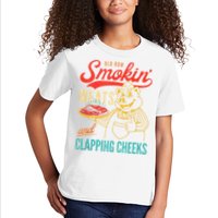 Old Row Smokin Meats And Clapping Cheeks Funny Kids T-Shirt