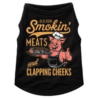 Old Row Smokin Meats And Clapping Cheeks Funny Bbq Doggie Tank