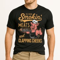 Old Row Smokin Meats And Clapping Cheeks Funny Bbq Performance Shirt