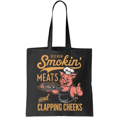 Old Row Smokin Meats And Clapping Cheeks Funny Bbq Bag