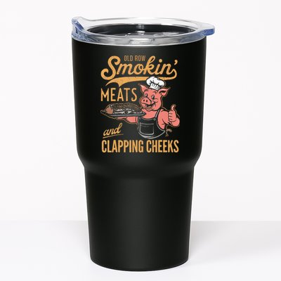 Old Row Smokin Meats And Clapping Cheeks Funny Bbq Tumbler