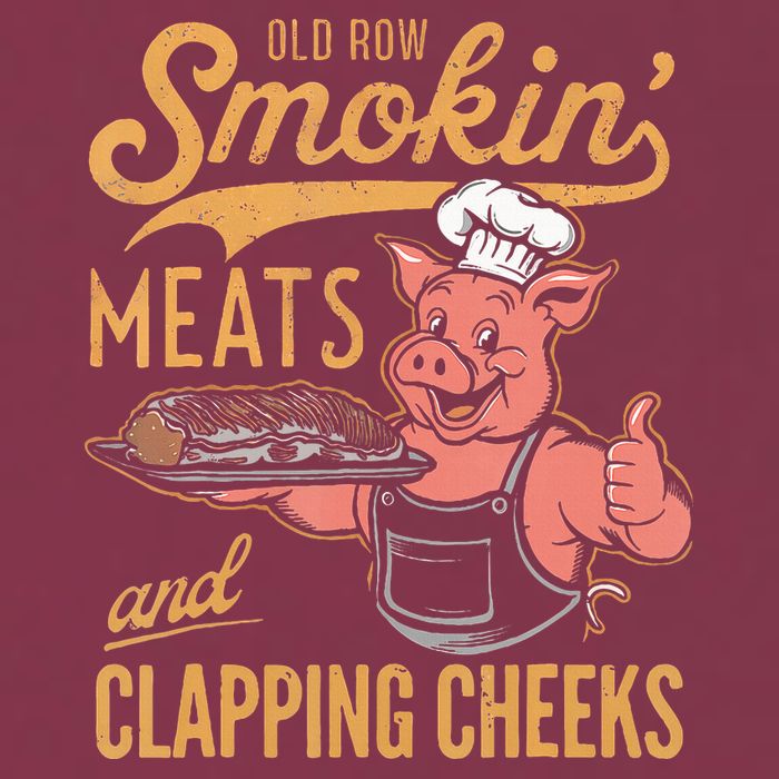 Old Row Smokin Meats And Clapping Cheeks Funny Bbq 16oz Travel Tumbler
