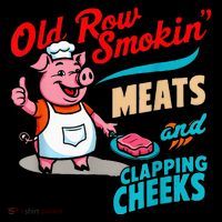 Old Row Smokin Meats And Clapping Cheeks Button