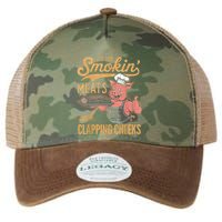 Old Row Smokin Meats And Clapping Cheeks Funny Legacy Tie Dye Trucker Hat