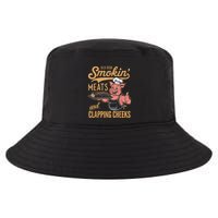 Old Row Smokin Meats And Clapping Cheeks Funny Cool Comfort Performance Bucket Hat