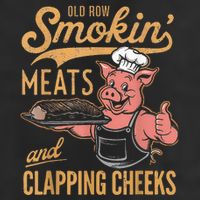 Old Row Smokin Meats And Clapping Cheeks Funny Cool Comfort Performance Bucket Hat