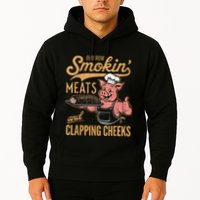 Old Row Smokin Meats And Clapping Cheeks Funny Hoodie