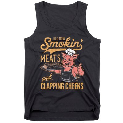 Old Row Smokin Meats And Clapping Cheeks Funny Tank Top