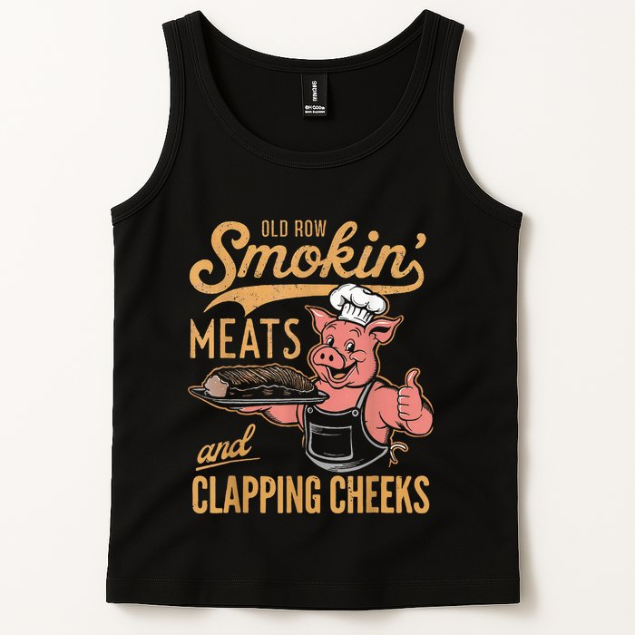 Old Row Smokin Meats And Clapping Cheeks Funny Tank Top