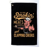 Old Row Smokin Meats And Clapping Cheeks Funny Golf Towel