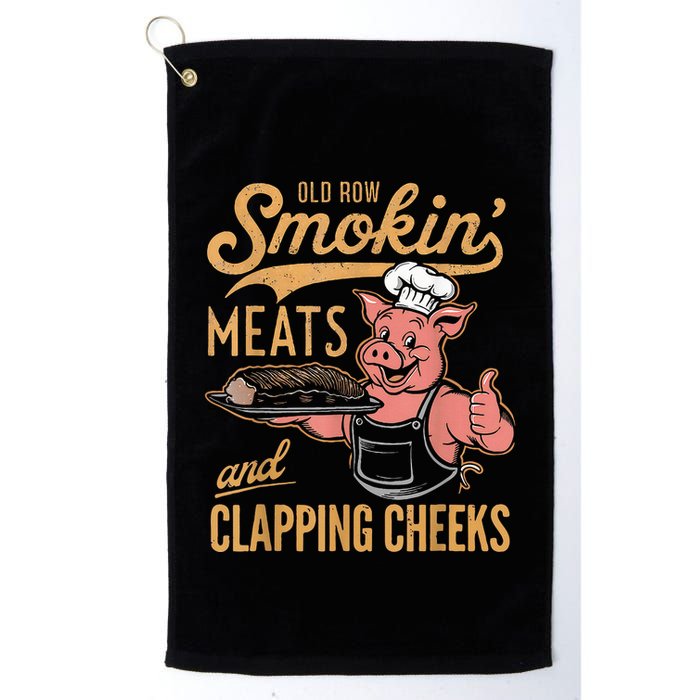 Old Row Smokin Meats And Clapping Cheeks Funny Golf Towel