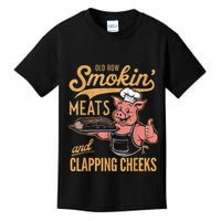 Old Row Smokin Meats And Clapping Cheeks Funny Kids T-Shirt