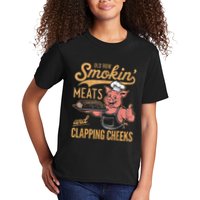 Old Row Smokin Meats And Clapping Cheeks Funny Kids T-Shirt