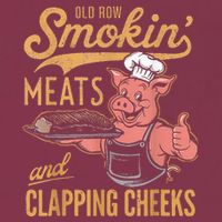 Old Row Smokin Meats And Clapping Cheeks Funny 16oz Travel Tumbler