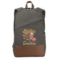 Old Row Smokin Meats And Clapping Cheeks Funny Cotton Canvas Backpack