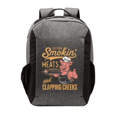 Old Row Smokin Meats And Clapping Cheeks Funny Vector Backpack