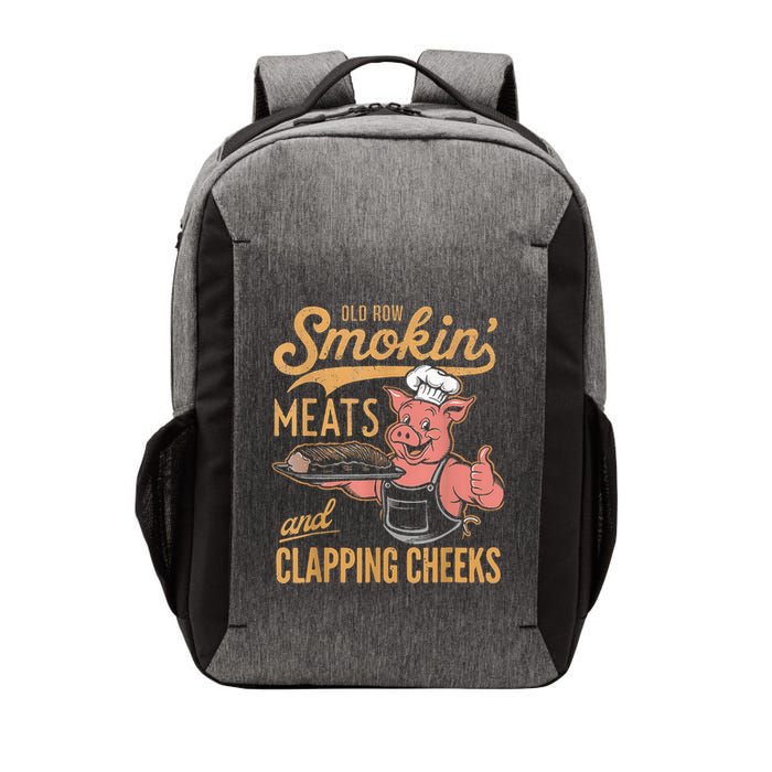 Old Row Smokin Meats And Clapping Cheeks Funny Vector Backpack